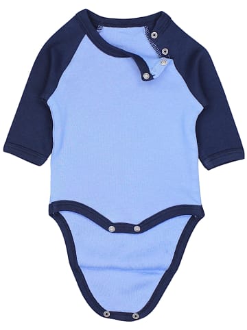 TupTam Unisex Langarm Body mit Aufdruck Spruch 5er Pack in blau Modell 1