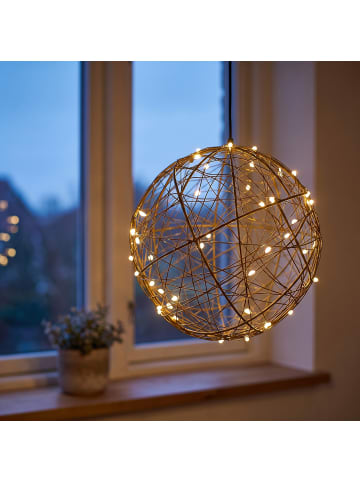 relaxdays LED Dekokugel in Gold - Ø 30 cm