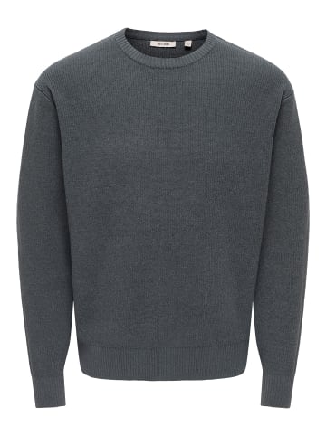 ONLY & SONS Gestricktes Oberteil in Grey Pinstripe