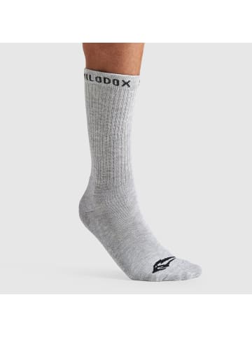 SMILODOX Unisex Tennissocken 3er Pack in Schwarz / Grau / Weiß