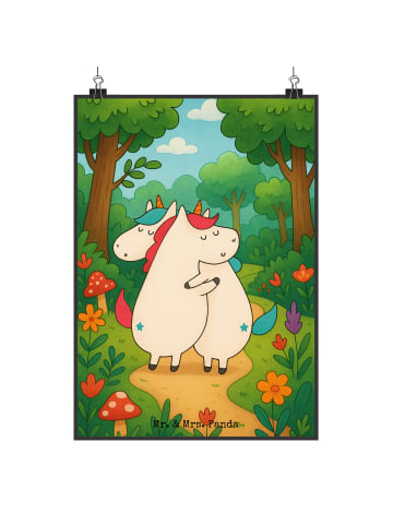 Mr. & Mrs. Panda wanddeko Einhörner Umarmen Design ohne Spruch in Weiß