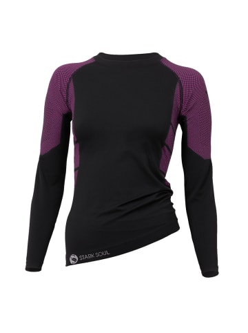 Stark Soul® Skiunterwäsche - Hemd Langarm Funktionswäsche in schwarz-pink