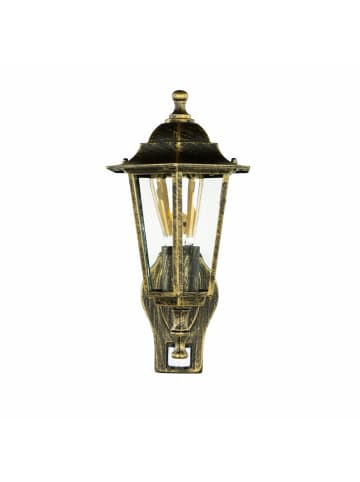 Licht-Erlebnisse Außen Wandlampe in Gold Antik