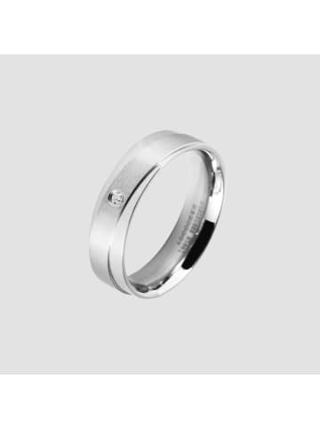 Adeliás Damen Ring aus Edelstahl mit Strass Steinchen in silber