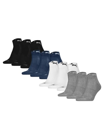 Puma Socken 12er Pack in Schwarz/Weiß/Grau/Blau