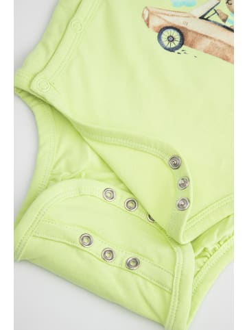 Coccodrillo Langarm-Body in limonengrün