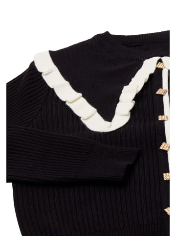 NAEMI Damen Strickpullover in Schwarz Weiss