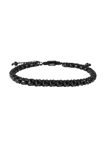 Adeliás Herren Armband aus Edelstahl 19 cm in schwarz
