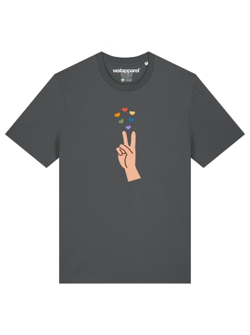 wat? Apparel T-Shirt Spread Love in Grau