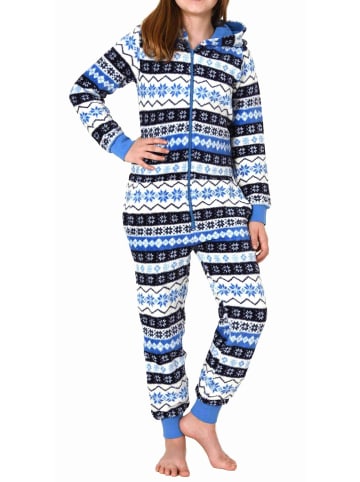NORMANN Jumpsuit Overall Schlafanzug Pyjama Norweger - 70297 in blau