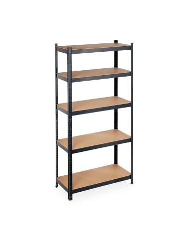 relaxdays 2 x Schwerlastregal in Schwarz - (B)90 x (H)180 x (T)40 cm