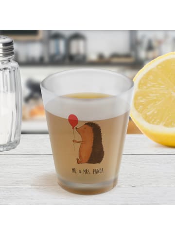 Mr. & Mrs. Panda Schnapsglas Igel Luftballon ohne Spruch in Transparent