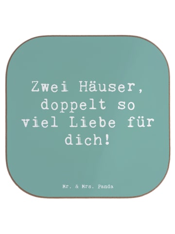 Mr. & Mrs. Panda Untersetzer Glas Spruch Trennung von den Eltern... in Meeresbrise