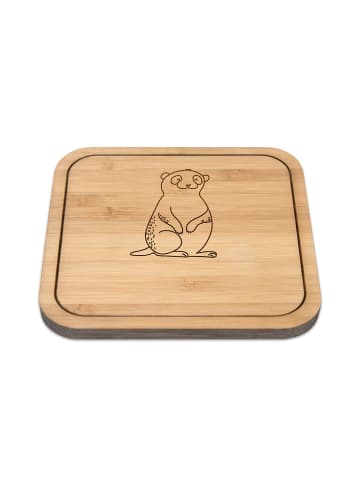 Mr. & Mrs. Panda gläseruntersetzer Erdmännchen mit Spruch in Transparent