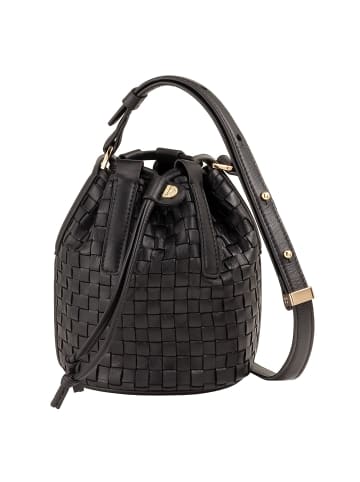 DuDu Filicudi Beuteltasche Leder 14 cm in black rose