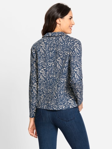 WITT WEIDEN Langarmshirt in dunkelblau-sand