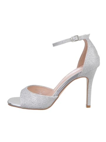 Ital-Design High-Heel Sandalette in Silber