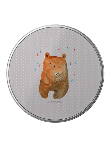 Mr. & Mrs. Panda Erinnerungsbox Bär Party ohne Spruch in Grau Pastell