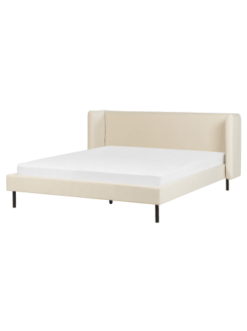 Beliani Doppelbett ARETTE in Beige - (W) 184 x (H) 95 x (L) 215 cm