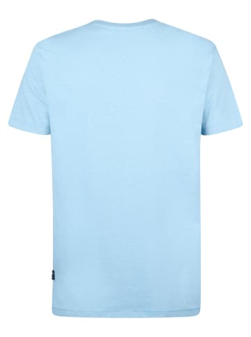 Petrol Industries Unifarbenes T-Shirt Waveviewcrest in Blau