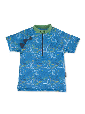 Sterntaler Kurzarm-Schwimmshirt Dino in blue