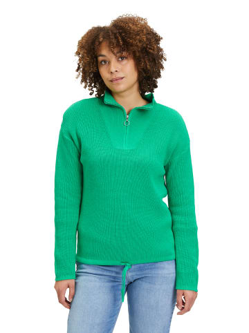 CARTOON Basic-Strickpullover mit Stehkragen in Bright Green