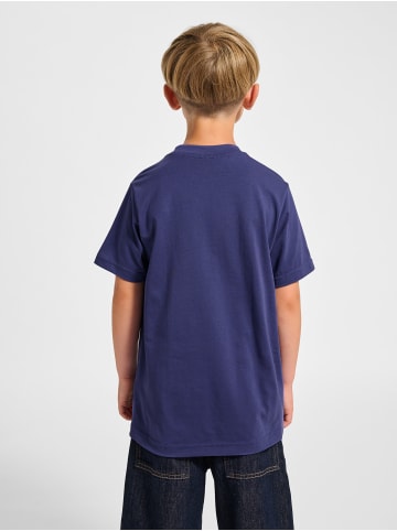 Hummel T-Shirt Hmljr Reg Kinder in SMOKE PINE/DEEP COBALT