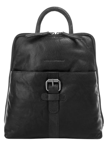 SPIKES & SPARROW Rucksack echt Leder in schwarz