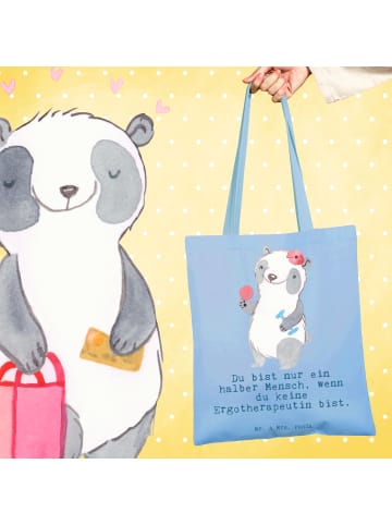 Mr. & Mrs. Panda Tote Bag Ergotherapeutin Herz mit Spruch in Sky Blue