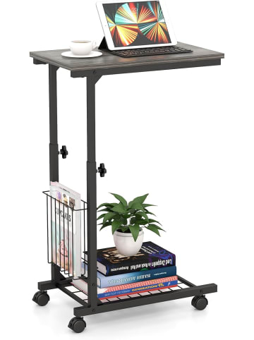 COSTWAY Laptoptisch C-Form in Grau