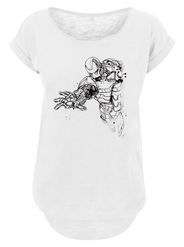 F4NT4STIC Long Cut T-Shirt Marvel Superhelden Avengers Iron Man in weiß