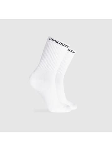 SMILODOX Damen Tennissocken 2er Pack Multicolor in Weiß