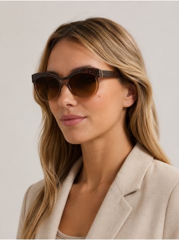collezione alessandro Sonnenbrille " Kroko " in braun