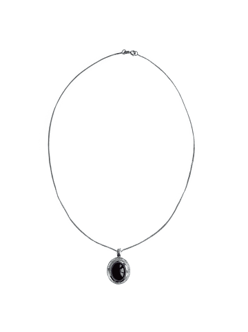 Xen Anhänger mit Kette "Granat Cabochon" in Rot
