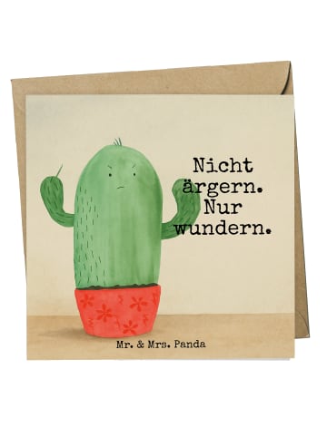 Mr. & Mrs. Panda Deluxe Karte Kaktus Wut Design mit Spruch in Weiß