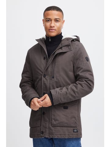 INDICODE Winterjacke 15811MM hochwertiger Baumwoll-Parka mit Teddy-Kapuze in Grau