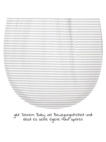 Alvi Strampelsack Schlupfmäxchen Jersey Thermo - Stripes in weiss,grau