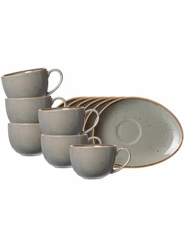 Ritzenhoff & Breker 6er Set Kaffeetassen mit Untertassen Taste 200 ml in taupe