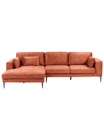 Beliani Ecksofa FLAM in Orange/Schwarz - (W) 275 x (H) 80 x (L) 158 cm