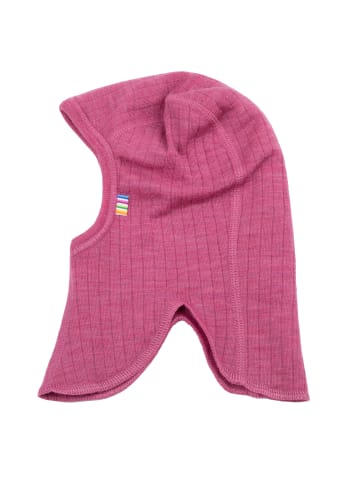 Joha Schlupfmütze aus Merinowolle in pink