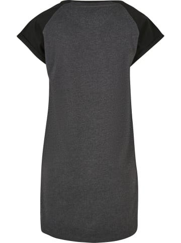 Urban Classics Urban Classics Damen Ladies Contrast Raglan Tee Dress in charcoal/black