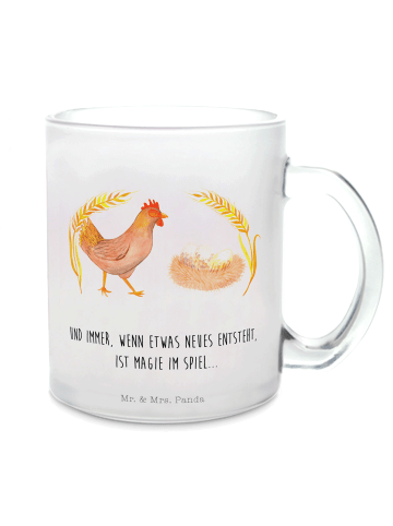 Mr. & Mrs. Panda Pott Huhn Stolz mit Spruch in Transparent