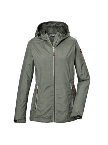 Killtec Funktionsjacke mit Kapuze wasserdicht in grün