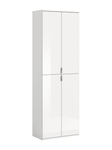 xonox.home Hochschrank (B/H/T: 61x193x34 cm) in weiß und weiß Hochglanz