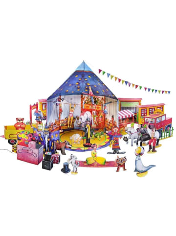 Atelier Zirkus basteln mit Kindern Bastelbogen Ausschneidebogen Zirkuswagen |...