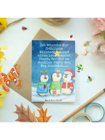Mr. & Mrs. Panda Klappkarte Winterzeit Heilige drei Könige Desig... in Weiß