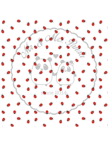 Mr. & Mrs. Panda Trinkbecher Marienkäfer Design ohne Spruch in Weiß