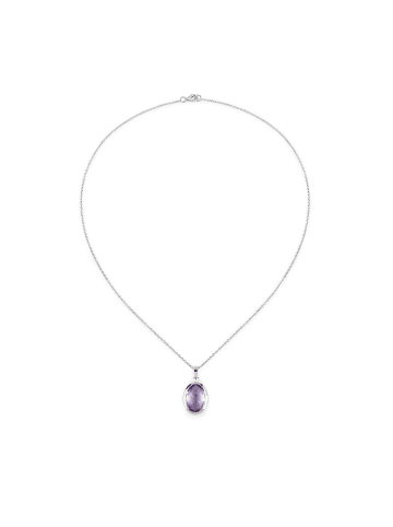 Rafaela Donata Kette mit Anhänger Sterling Silber Amethyst rosa in silber