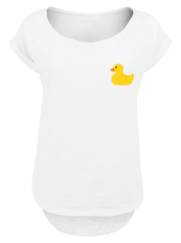 F4NT4STIC Long Cut T-Shirt Yellow Rubber Duck LONG in weiß
