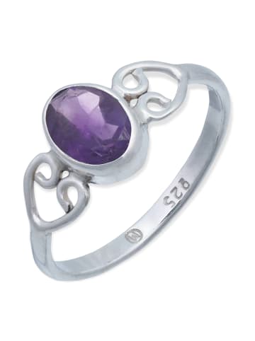 mantraroma 925er Silber - Ringe mit Amethyst facettiert